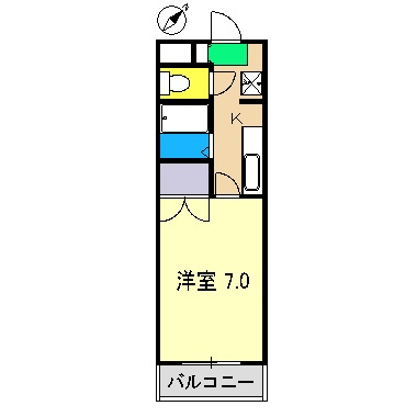 メゾンド・コロンB202間取図